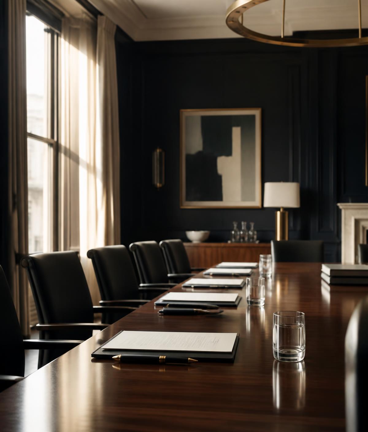 Boardroom of a private capital firm